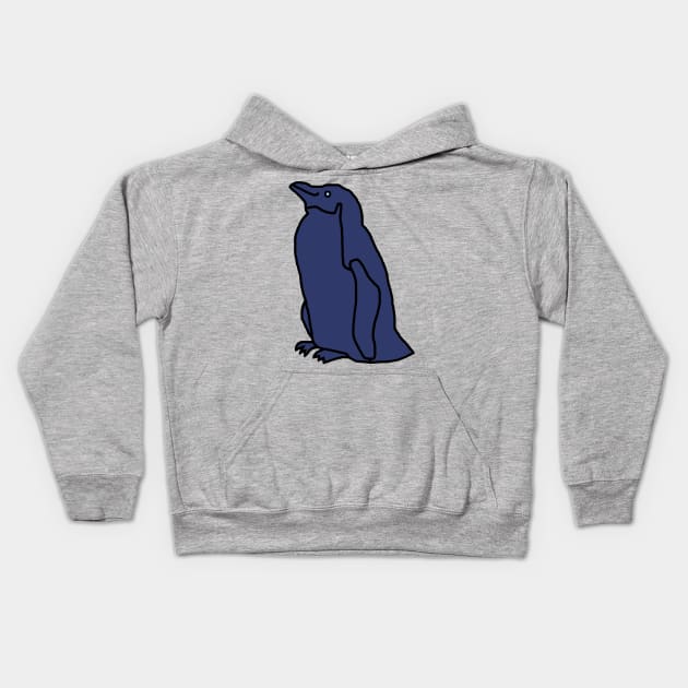 Blue Penguin Kids Hoodie by ellenhenryart